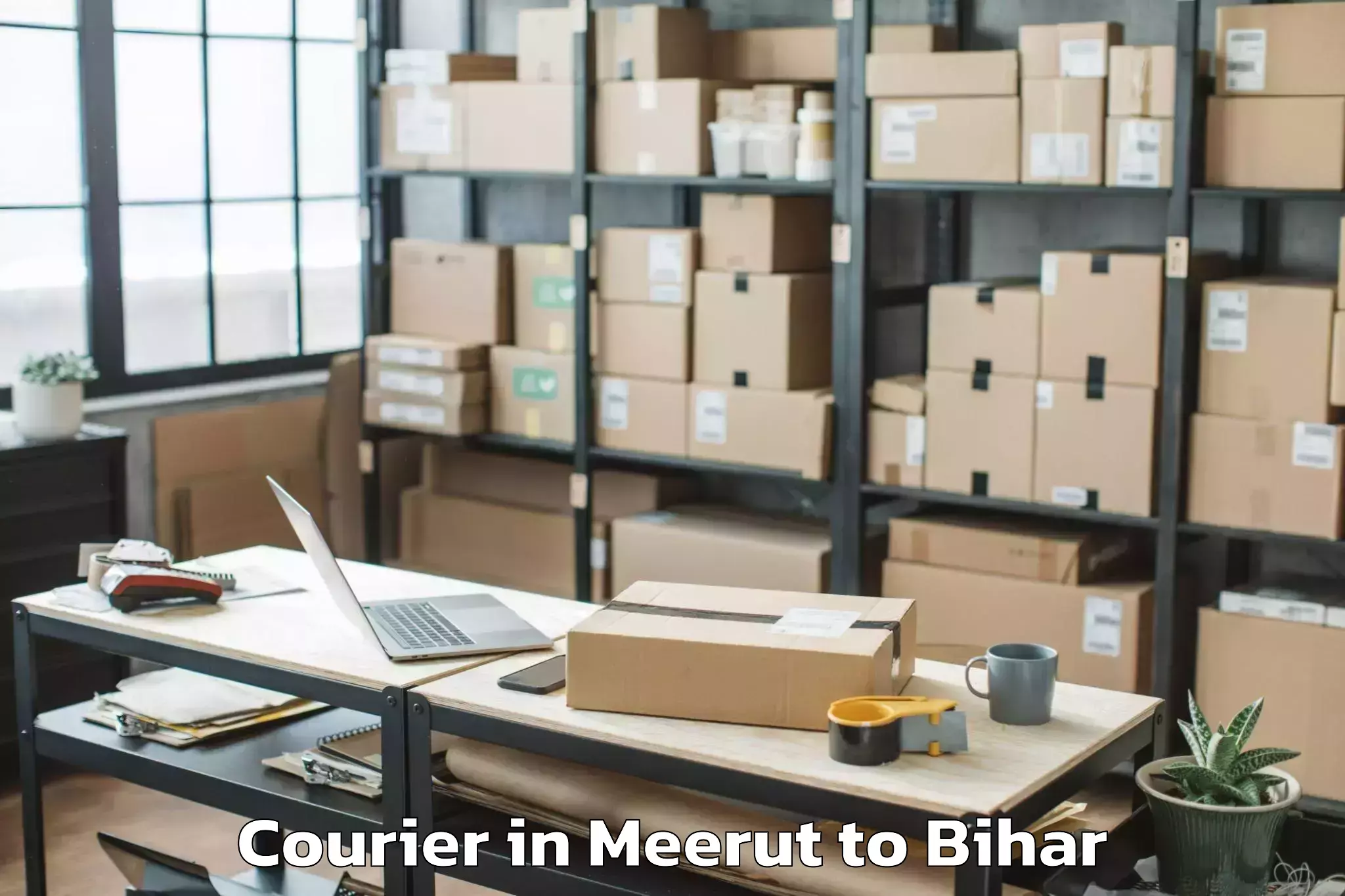 Book Meerut to Taraiya Courier